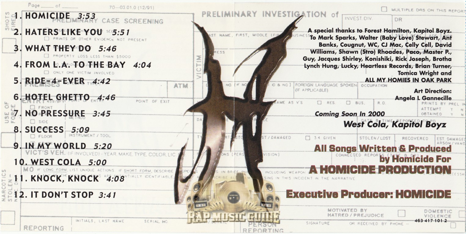 洋楽 HOMICIDE/THE PLANTATION Homicide - The Plantation: CD | Rap Music Guide